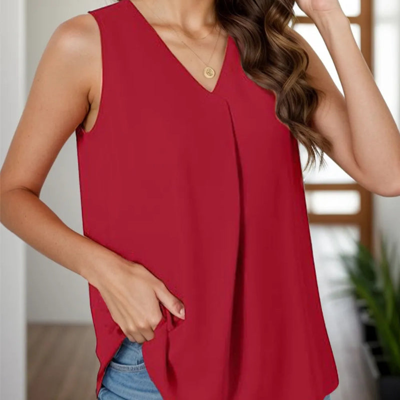 Loose Sleeveless Top - runwayfashionista.com