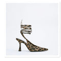 Leopard Strappy High Heels - runwayfashionista.com