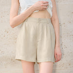 Elevate Your Wardrobe: Discover the Elegance of Our High-Waist Tencel & Hemp Shorts!