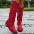 Chic Point Toe Block Heel Boots - runwayfashionista.com