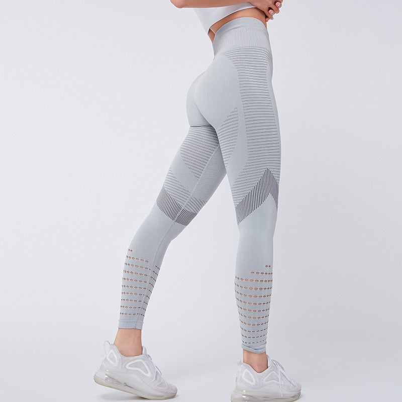 High waisted mesh yoga elastic tight leggings - runwayfashionista.com