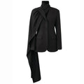 Scarf collar suit