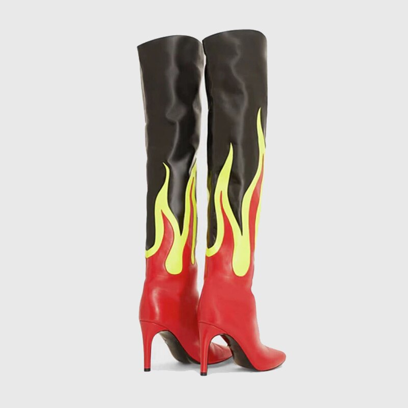 Pointed Toe Stilettos Thigh High Boots