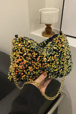 Sequin Removable Strap Shoulder Bag - Stylish & Versatile - runwayfashionista.com