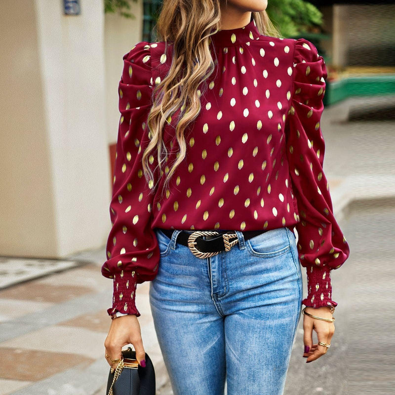 Round neck long sleeved shirt - runwayfashionista.com