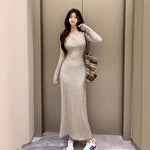 Vintage Long Sleeve Knit Dress