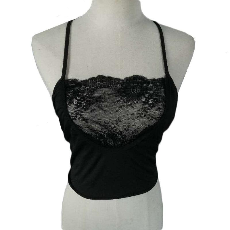 Sleeveless lace crop tops -runwayfashionista.com
