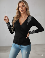 Diamond Cross Long Sleeved Top