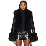 Luxe Fur Suede Leather Jacket: Statement Piece