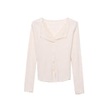 Lace Spliced Ruffled Knit: Chic Commute Style