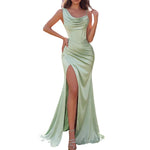 Elegant Sage Green Satin Maxi Dress ✨