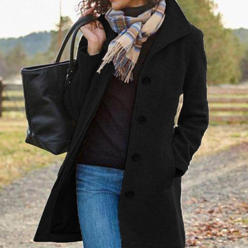 Single-breasted Lapel Coat