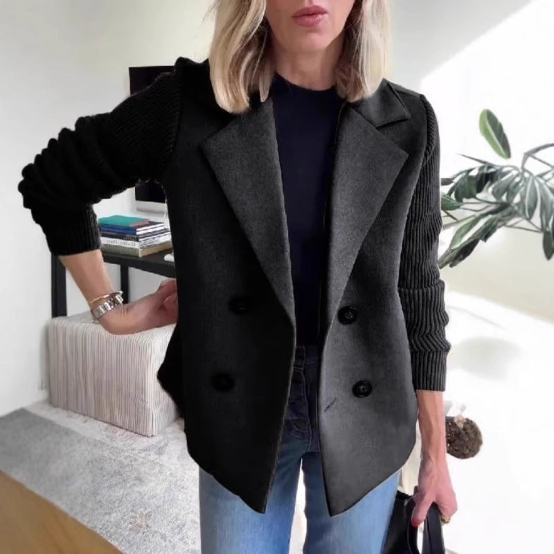 Double Breasted Lapel Blazer