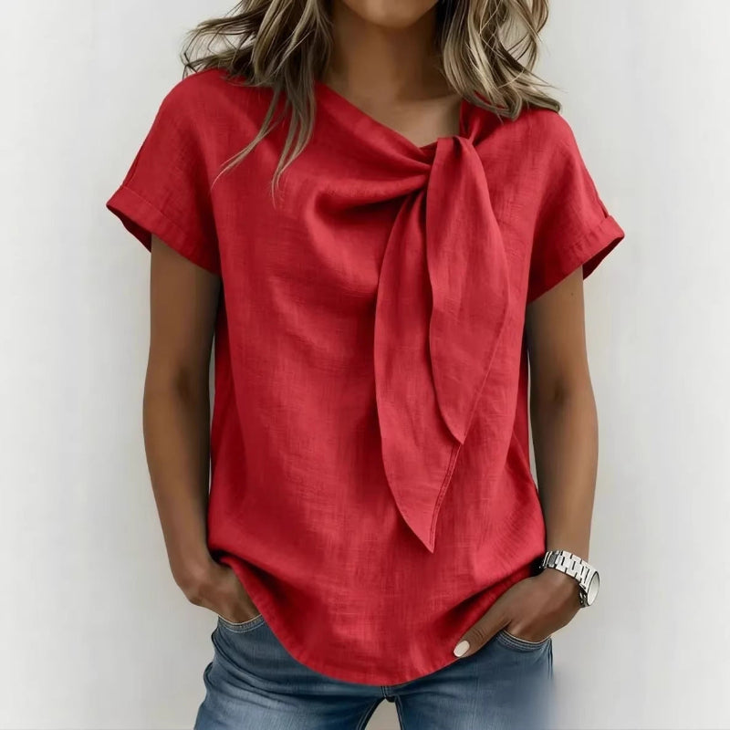 Short Sleeve Casual T-Shirt - red