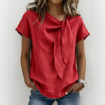 Short Sleeve Casual T-Shirt - red