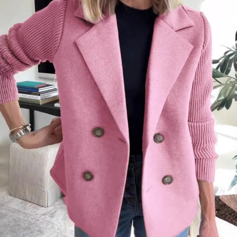 Double Breasted Lapel Blazer