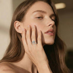 Sterling Silver Faith Cross Adjustable Ring
