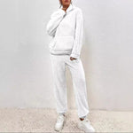 Casual Hooded Top And Elastic Band Pants Set