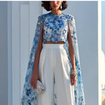 One-Piece Elegant Sheer Overlay Blouse
