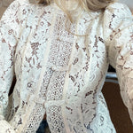 Lace Panel Long Sleeve Shirt