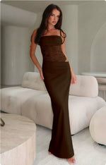 Y2K Lace Suspender Maxi Dress