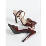 Chic Wine Red Ultra High Thin Heels