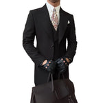 Men's Black Longline Suit Jacket