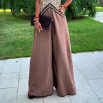 Ethnic Print Paneled Sleeveless Wide-Leg Jumpsuit