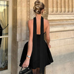 Mini Tube Top Dress With Back Zipper Design - black