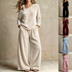 Velvet Off-Shoulder Two-Piece Set