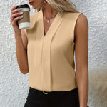 V-Neck Sleeveless Shirt = Yellow