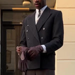 Black Double-breasted Blazer