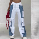 Contrast Pocket Cargo Jeans
