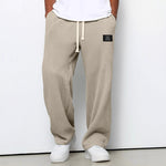 LooseDrawstring Pockets Sports Pants - khaki