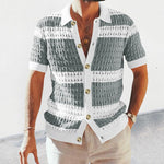 Men's Polo Neck Short Sleeve Shirts - grey