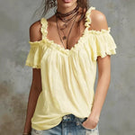 Off-Shoulder Blouse - yellow