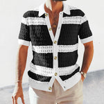Men's Polo Neck Short Sleeve Shirts - black