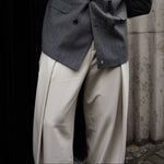 High-waisted Pleated Casual Pants