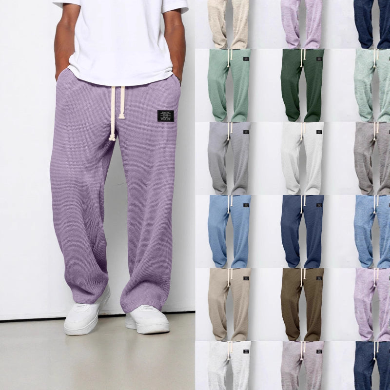 LooseDrawstring Pockets Sports Pants - navy blue