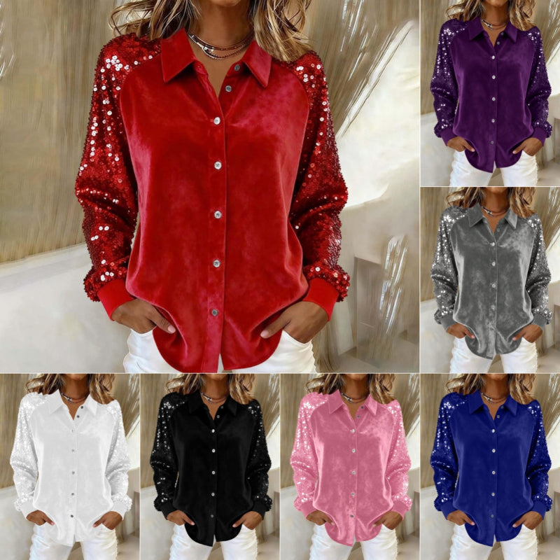 Long Sleeve Turn-down Collar Button Shirts