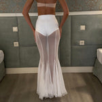 Mesh See-through Maxi Skirt