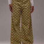 Casual Polka Dot Mid-rise Non-stretch Jeans