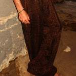 Elegant Leopard Print Wide-leg Pants