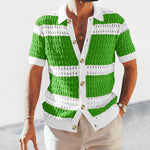 Men's Polo Neck Short Sleeve Shirts - green