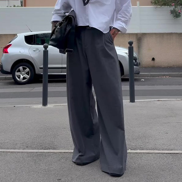 Casual High Waist Wide Leg Pants