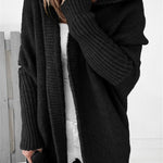 Oversized Bat Sleeve Hooded Cardigan - back
