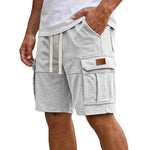 Cargo Shorts With Pockets - light blue