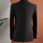 Black Peak Lapel Side Buckle 2 Piece Suit Set Gurkha Trousers
