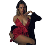 Tiered Ruffle Mini Dress ✨ - red