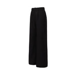 Sleeveless Blazer Vest & Wide Leg Trousers 2 Piece Floral Embroidery Suit Co-ord - black